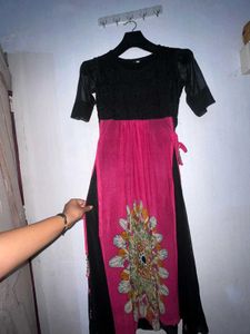 Pink &amp; Black Kurta