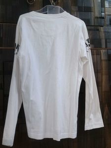 White Graphic Print Long Sleeve T-shirt