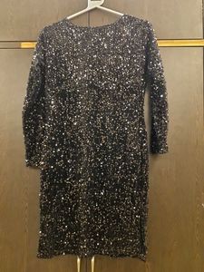 Sparkling Black Sequin Party Dress
