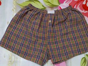 (1086)Plaid Cotton Boxers