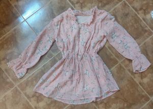 PINK PEPLUM TOP