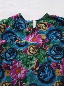 Floral Print Layered Dress