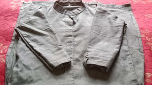 Gray Long Sleeve Button-Down