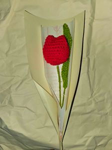 Red Crochet Tulip