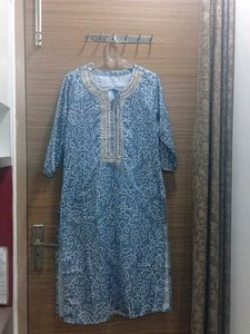 Elegant Blue Printed Kurta