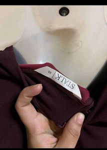 stalk branded Elegant Maroon Jumpsuit