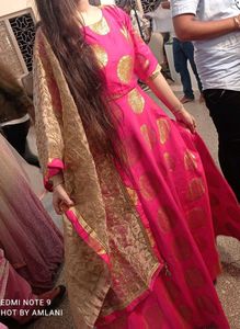 Pink Kurta &amp; Worked Dupatta