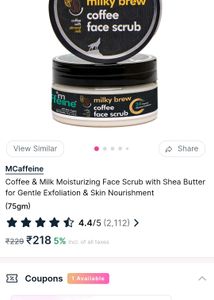 MCAFFEINE MILKY BREW COFFEE FACE SCRUB