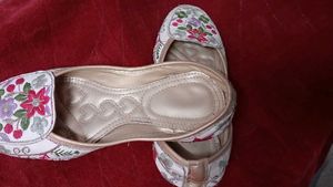 Floral Embroidered Flats