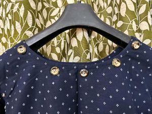 Navyblue Cold Shoulder kurti