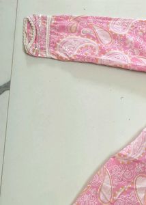 Pink Printed anarkali kurta