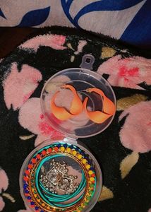 Orange Twist Earrings