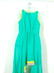 Mohr Green Sleeveless Fishcut Dress (Women)