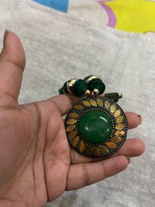 Necklace With Earrings Green