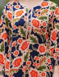 Blue Straight Kurti