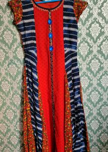 Multi Colour Long Froack With Beautiful Work