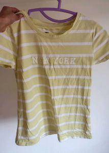 yellow crop tee shirt