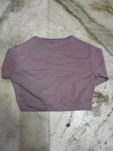 Mauve Cropped Sweatshirt