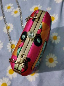 Auto Rickshaw Print Chain Bag