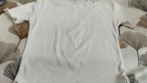 Cute White Ruffle Tee