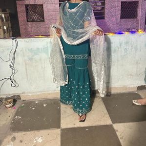 Sharara With Short Kurti Set