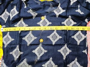 Rayon Stitched Foil Print Kurta