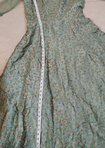 Elegant Aqua Anarkali Dress