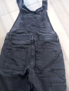 Black Denim Overalls