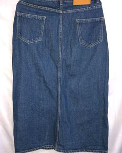 Denim Korean Midi Skirt