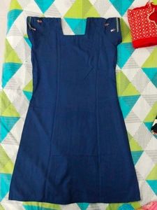 Floral Embroidered Navy Dress Kashmiri Suit