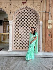 Elegant Mint Green Saree