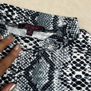 Snakeskin Print Top