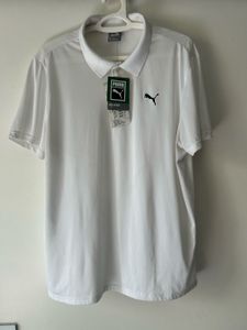 Puma White Polo Shirt XL new for gym