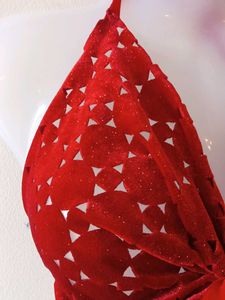 Red Butterfly Cut Out Crop Top From London