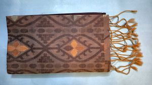 Elegant Brown Printed Saree