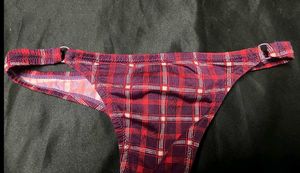 Checked Thong Panty