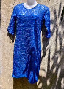SHINY DARK BLUE BODYCON