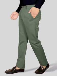 Just Black Olive Green Casual Trousers, 38 Size