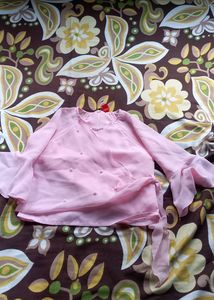 Kids Pink Colour And Grey Middie