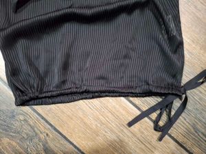 Elegant Black Ruffle Blouse