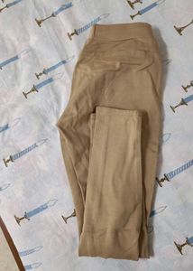Beige Casual Pants