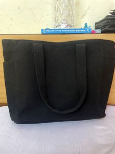 Black Canvas Tote Bag
