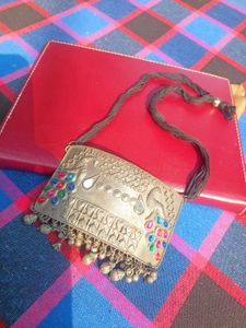 Handcrafted black polish Peacock Pendant Necklace