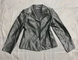 Silver Fitted Blazer