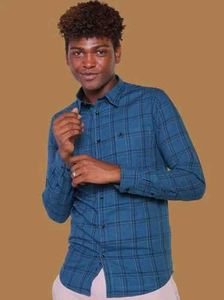 S.Oliver Blue Checkered Shirt - Size L