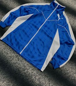 Vintage Puma Track Jacket - Blue &amp; White