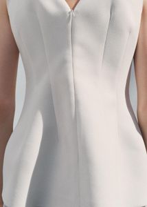 Zara White Peplum Top