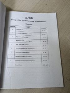 Zoology Neet Preparation Study Material Books