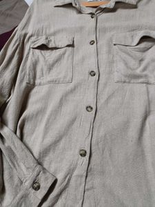 BEIGE COTTON SHIRT