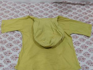 Stylish Lime Hooded Tshirt